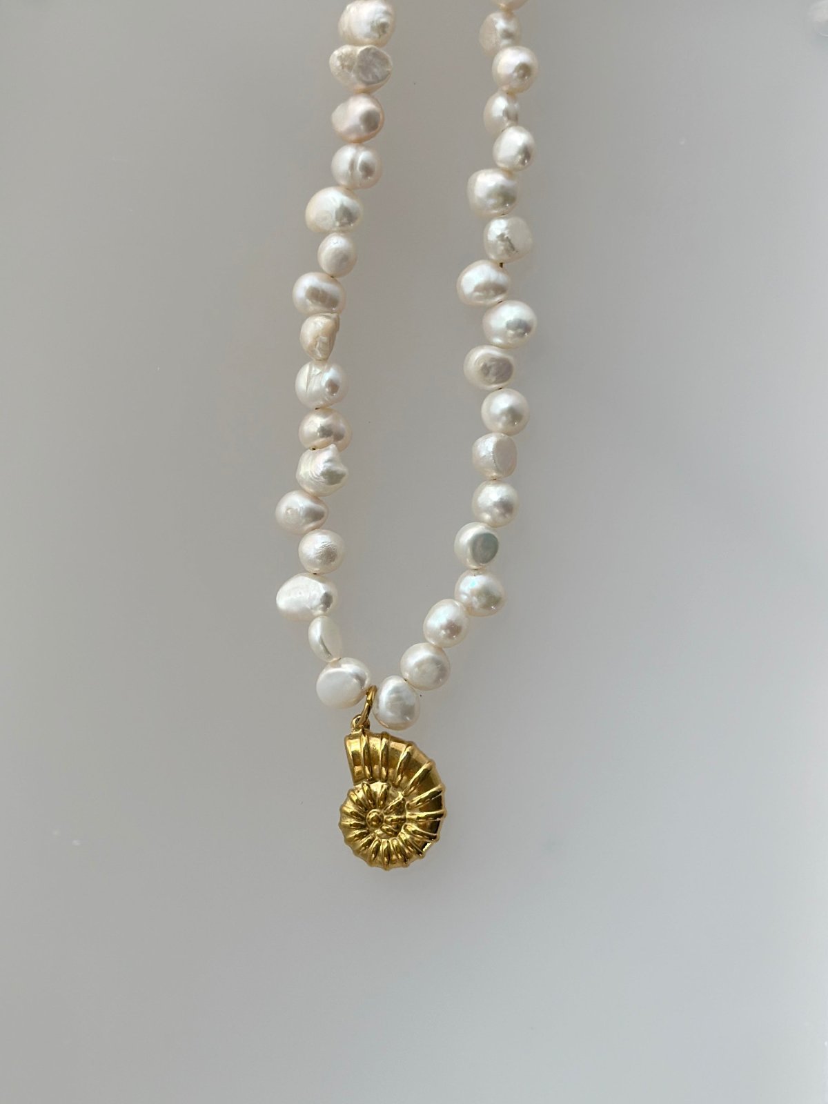 Seashell Pearl Necklace