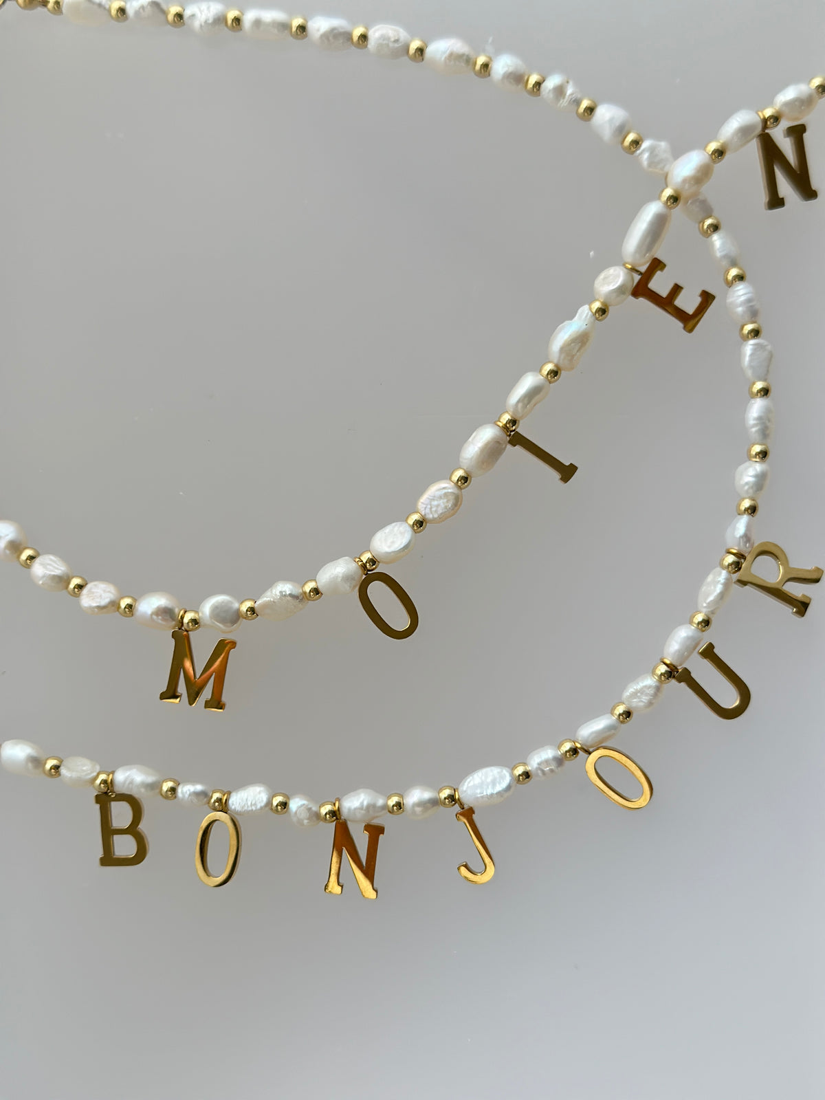 Pearl Letter Necklace [Custom Gifts]