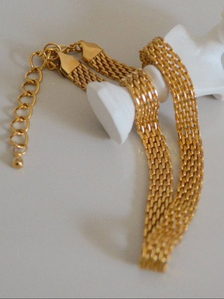 18K Gold Chunky Choker Chain, Bold Flat Chain Choker 18K Gold Plated, Big Chunky Necklace, Thick Snake Chain, Waterproof, Tarnish-resistant, 	minimalism necklace,	Chunky Wide Chain, Thick Link Choker, Flat Chain Choker, Thick Snake Chain